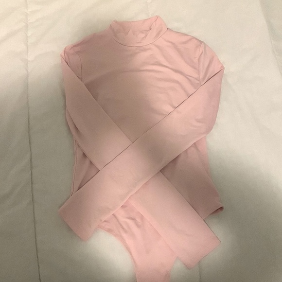 Urban Tops Pink And Brown Long Sleeve Bodysuits From Urban